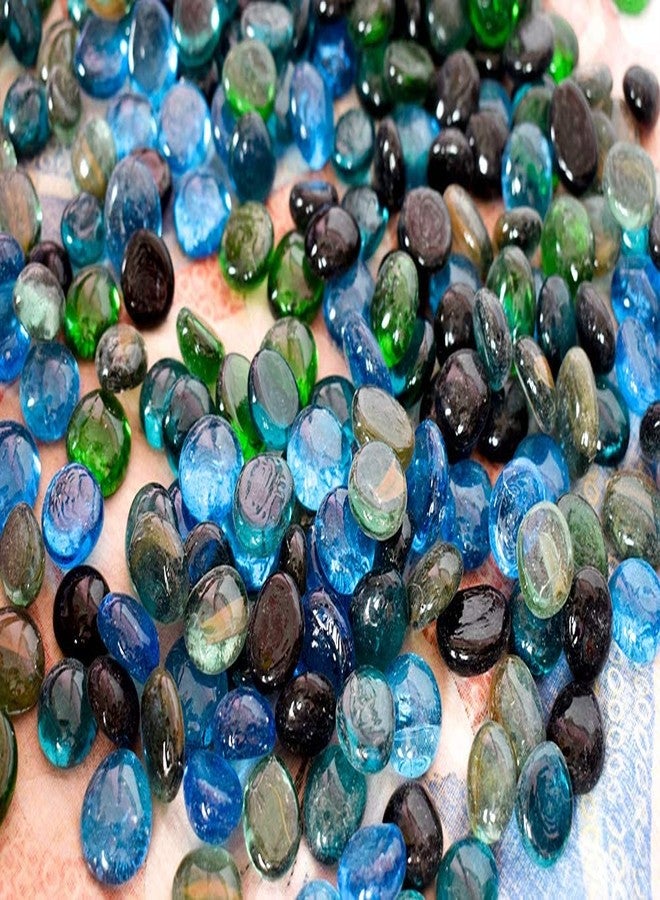 Power Stone Decorative Glossy Finish Glass Stones for Plant Pots Vase Fillers Home Garden Outdoor Decoration (Multi Colour, 3 Kg) - Image 1
